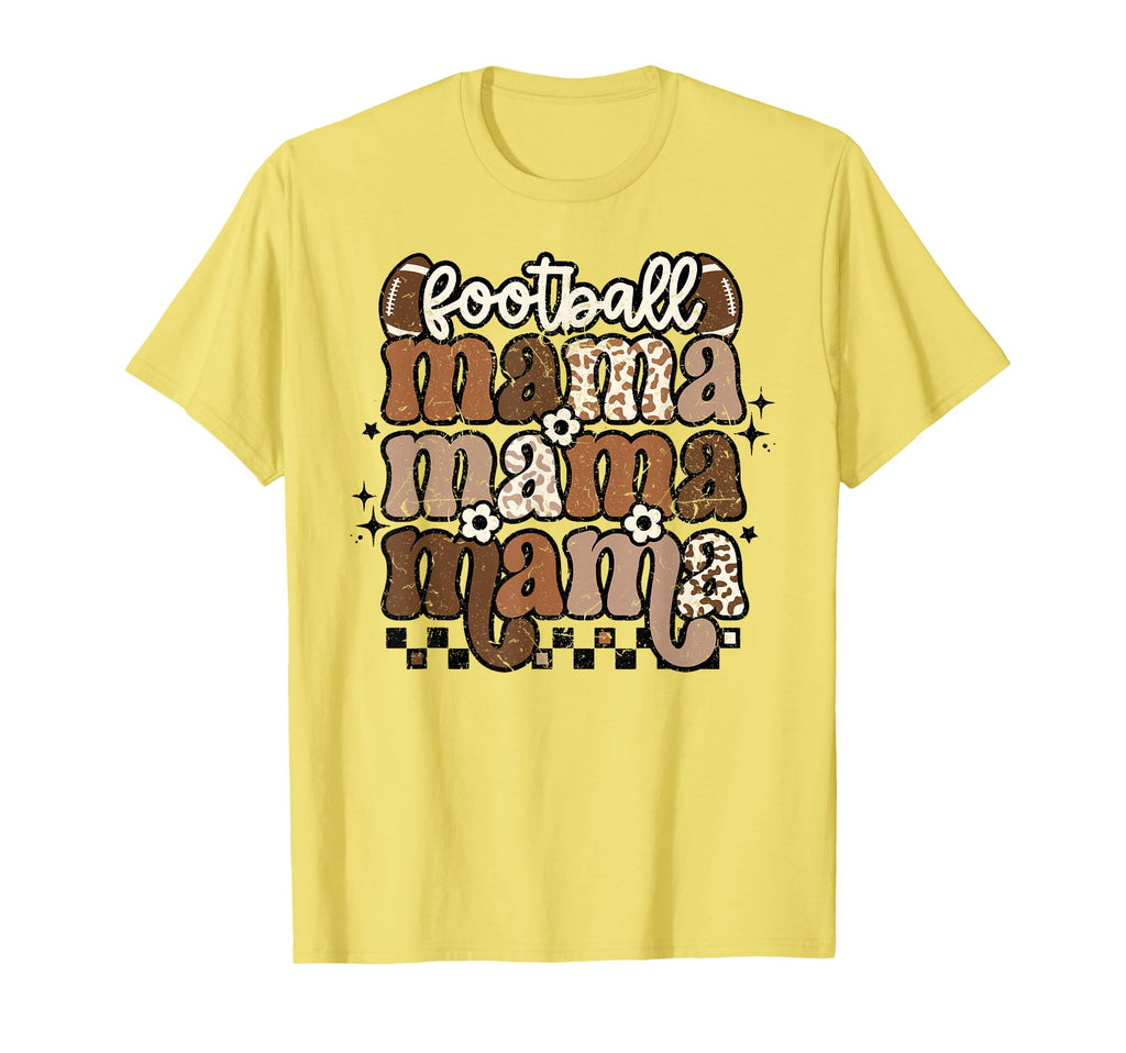 American Football Mama Mom Groovy Game T-Shirt - Aesthetic Graphic Unisex - T-Shirt, Sweatshirt, Hoodie