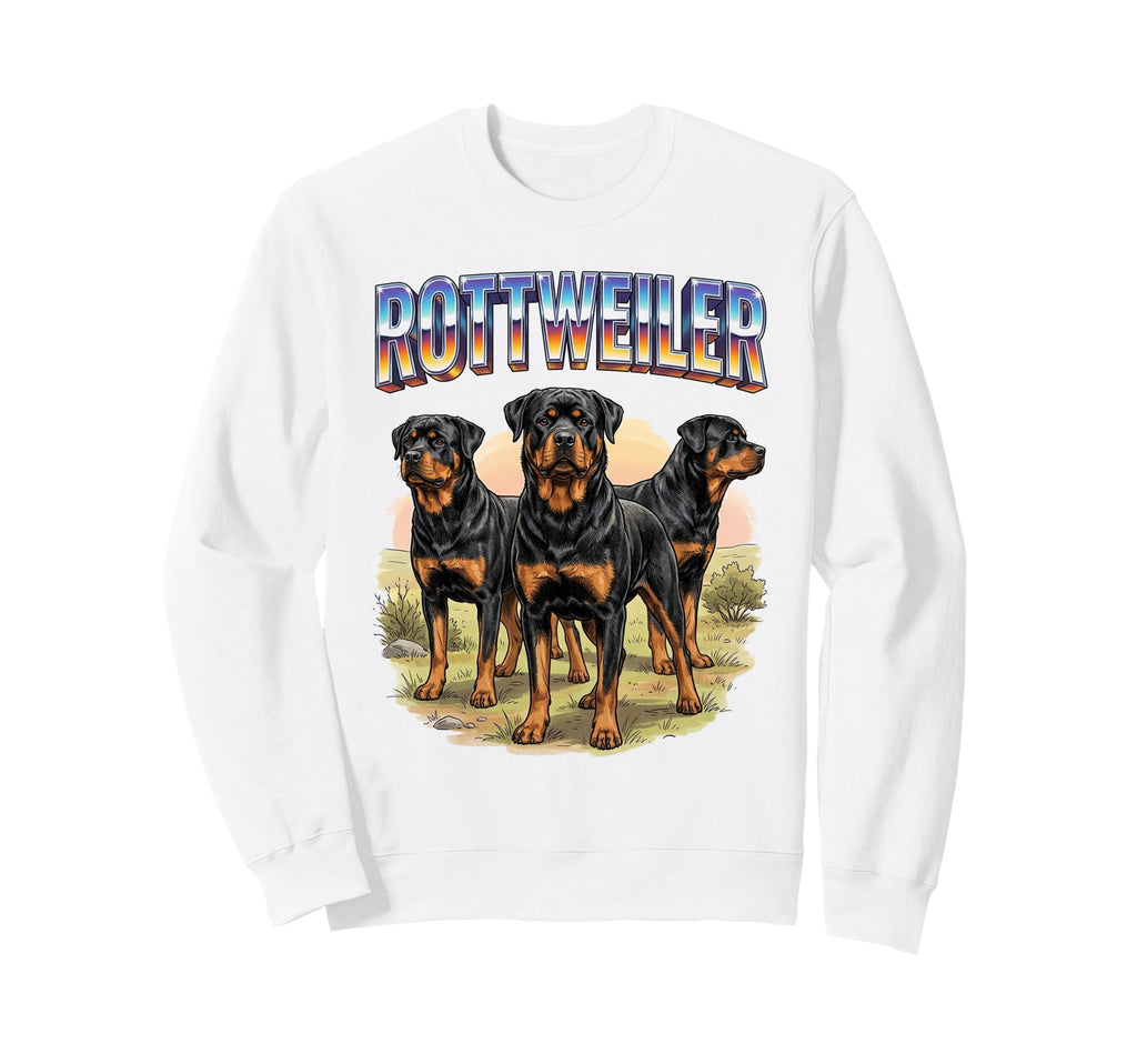 Rottweiler 90S Dog Lover 80S Sweatshirt - Minimalist Print Men Women - T-Shirt, Sweatshirt, Hoodie