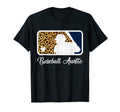 Baseball Auntie Leopard Funny Player Fan T-Shirt - Minimalist Print Unisex - T-Shirt, Sweatshirt, Hoodie