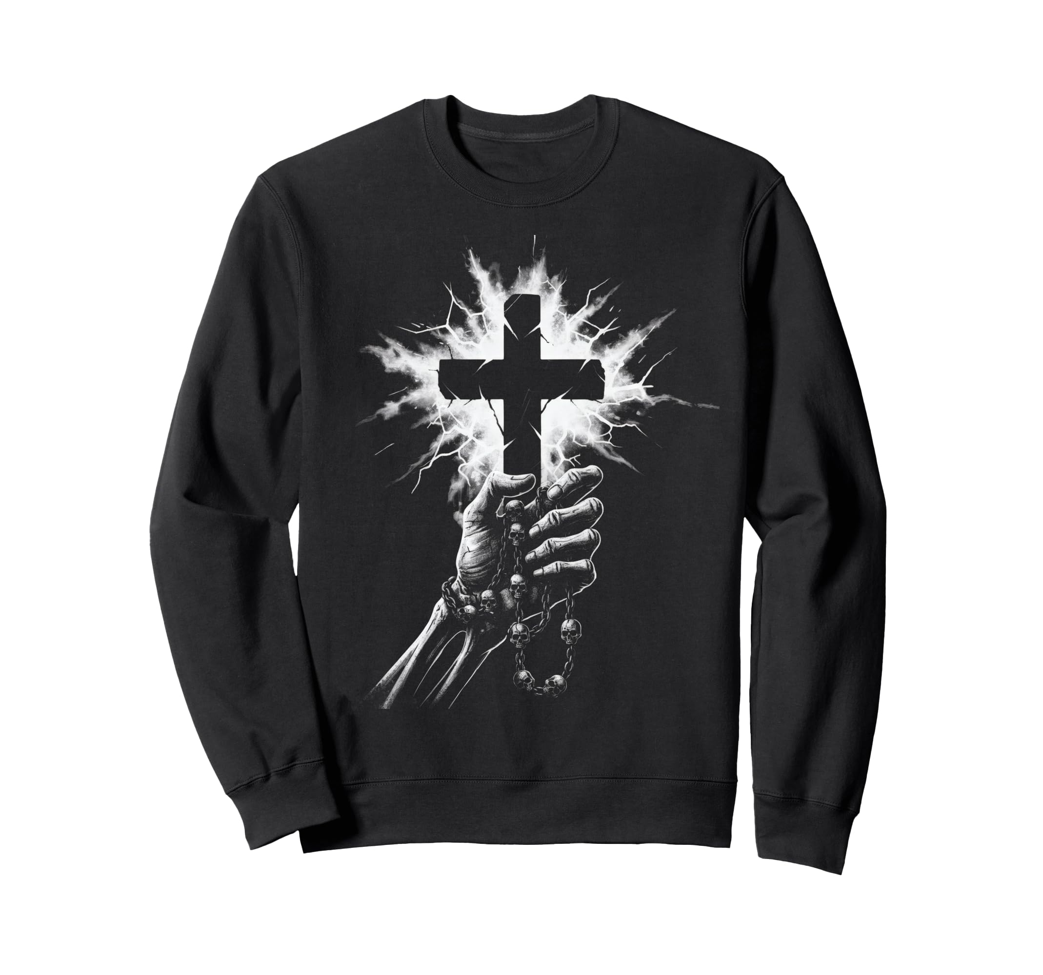 Skull Cross Y2K Grunge Aesthetic Alt Sweatshirt - Custom Art Print Unisex - T-Shirt, Sweatshirt, Hoodie