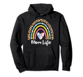 Baseball Volleyball Mom Boho Rainbow Hoodie - Novelty Apparel for Adults - T-Shirt, Sweatshirt, Hoodie