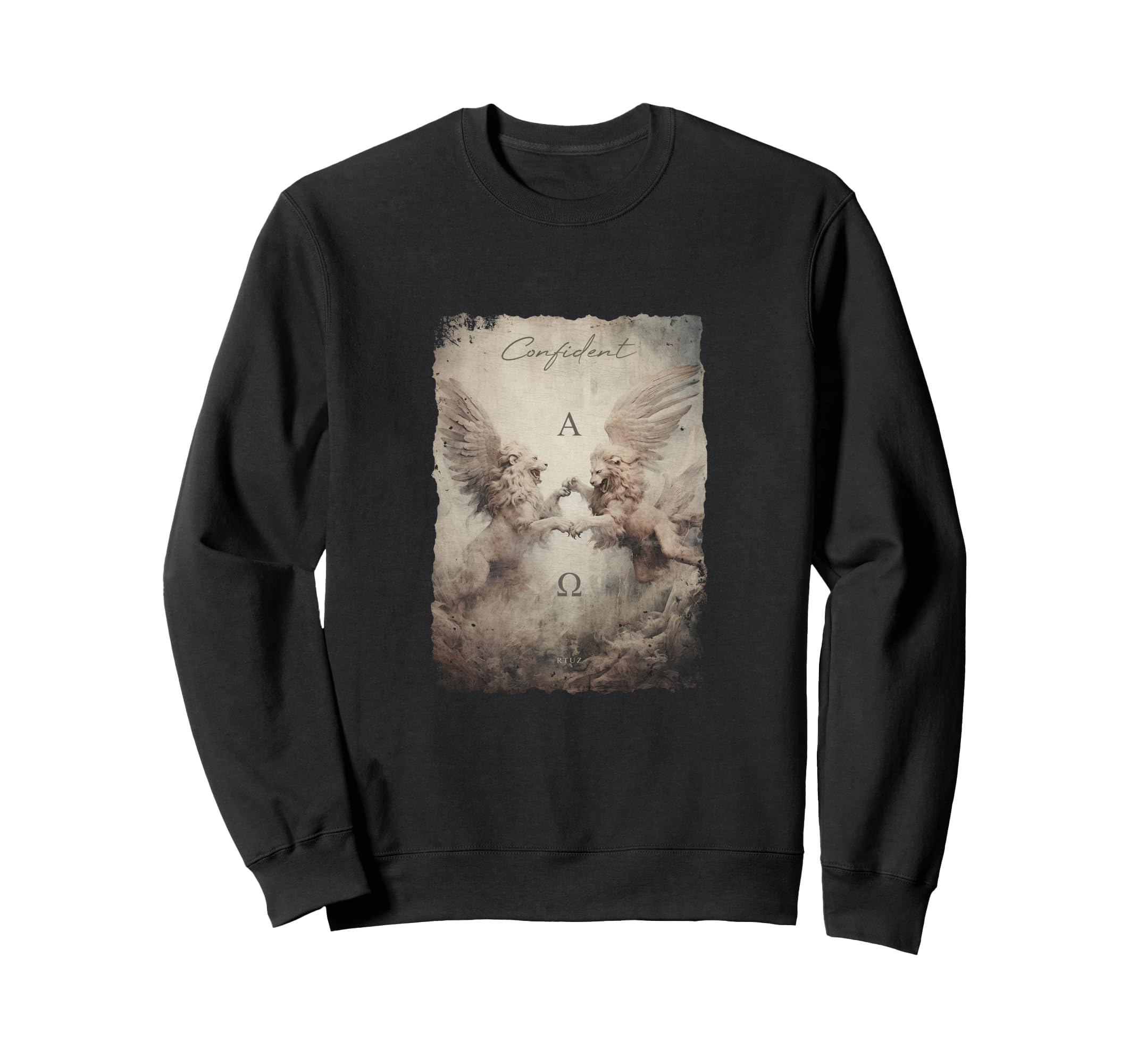 Aesthetic Streetwear Lion Sweatshirt - Minimalist Print for Adults - T-Shirt, Sweatshirt, Hoodie