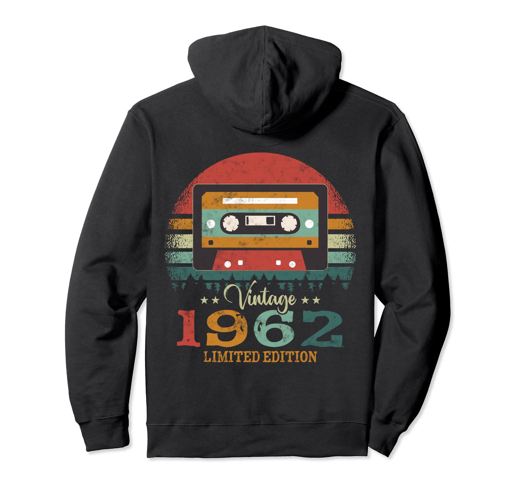 Cassette Tape 1962 Birthday Hoodie - Graphic Print Unisex - T-Shirt, Sweatshirt, Hoodie