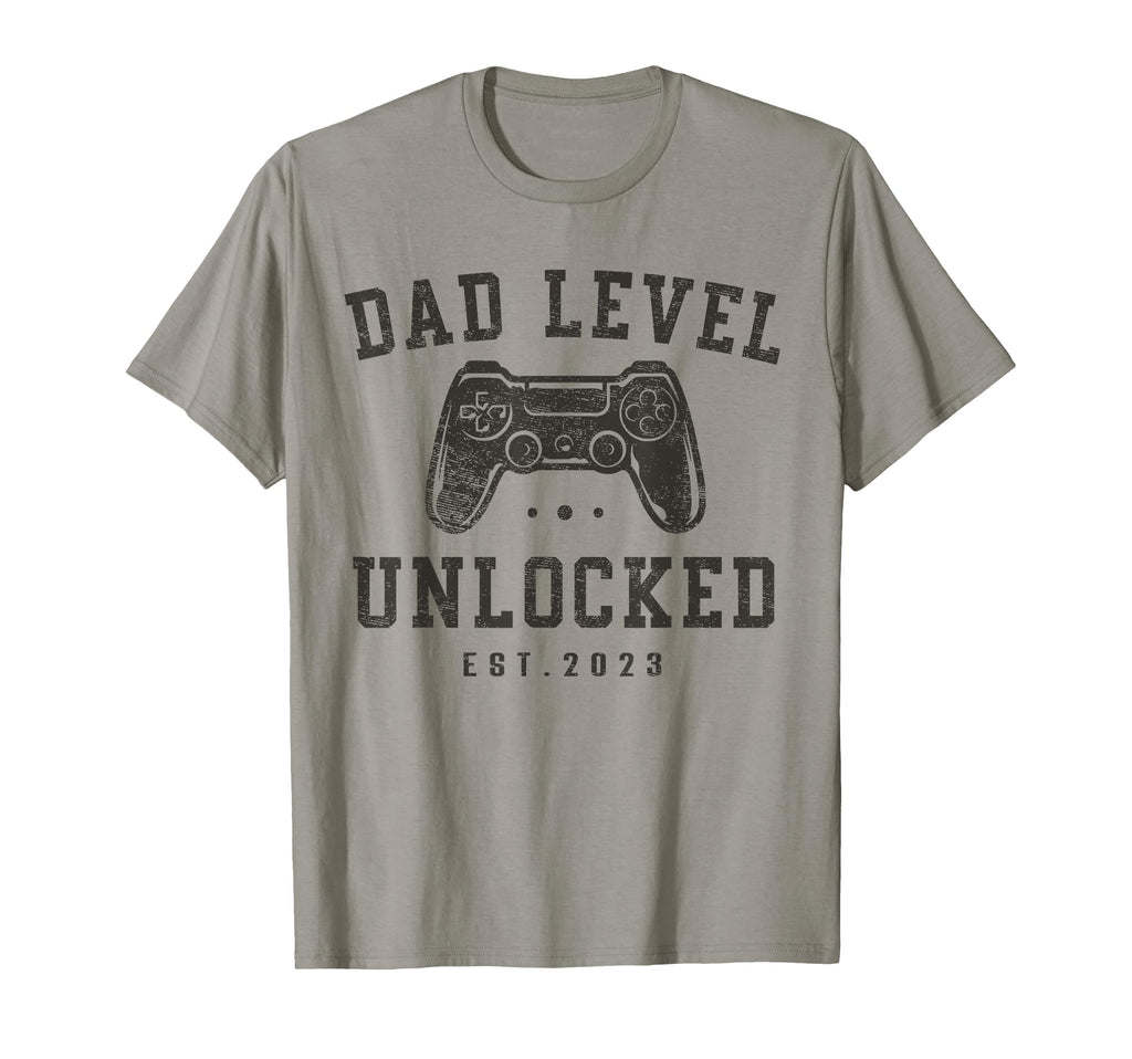 Dad Level Unlocked 2023 New Dad To T-Shirt - Aesthetic Graphic for Adults - T-Shirt, Sweatshirt, Hoodie