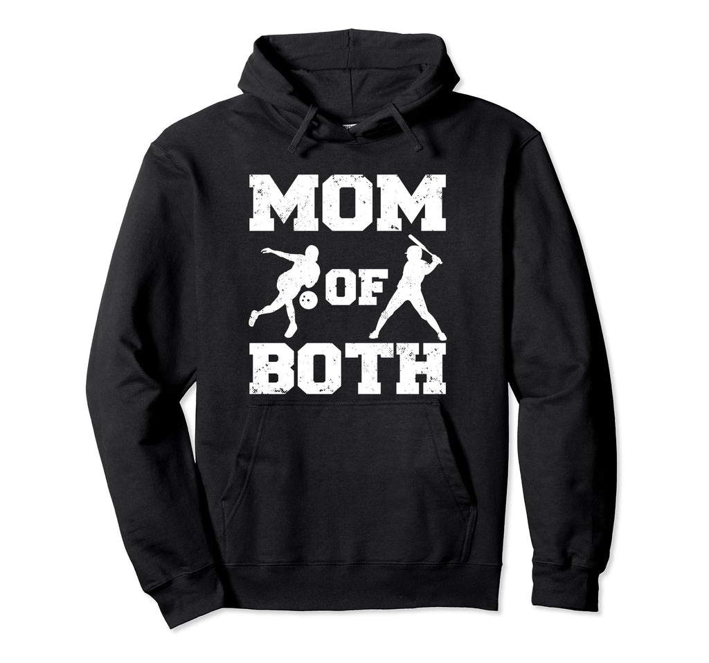 Mom Both Funny Baseball Bowling Mom Hoodie - Streetwear Style for Adults - T-Shirt, Sweatshirt, Hoodie