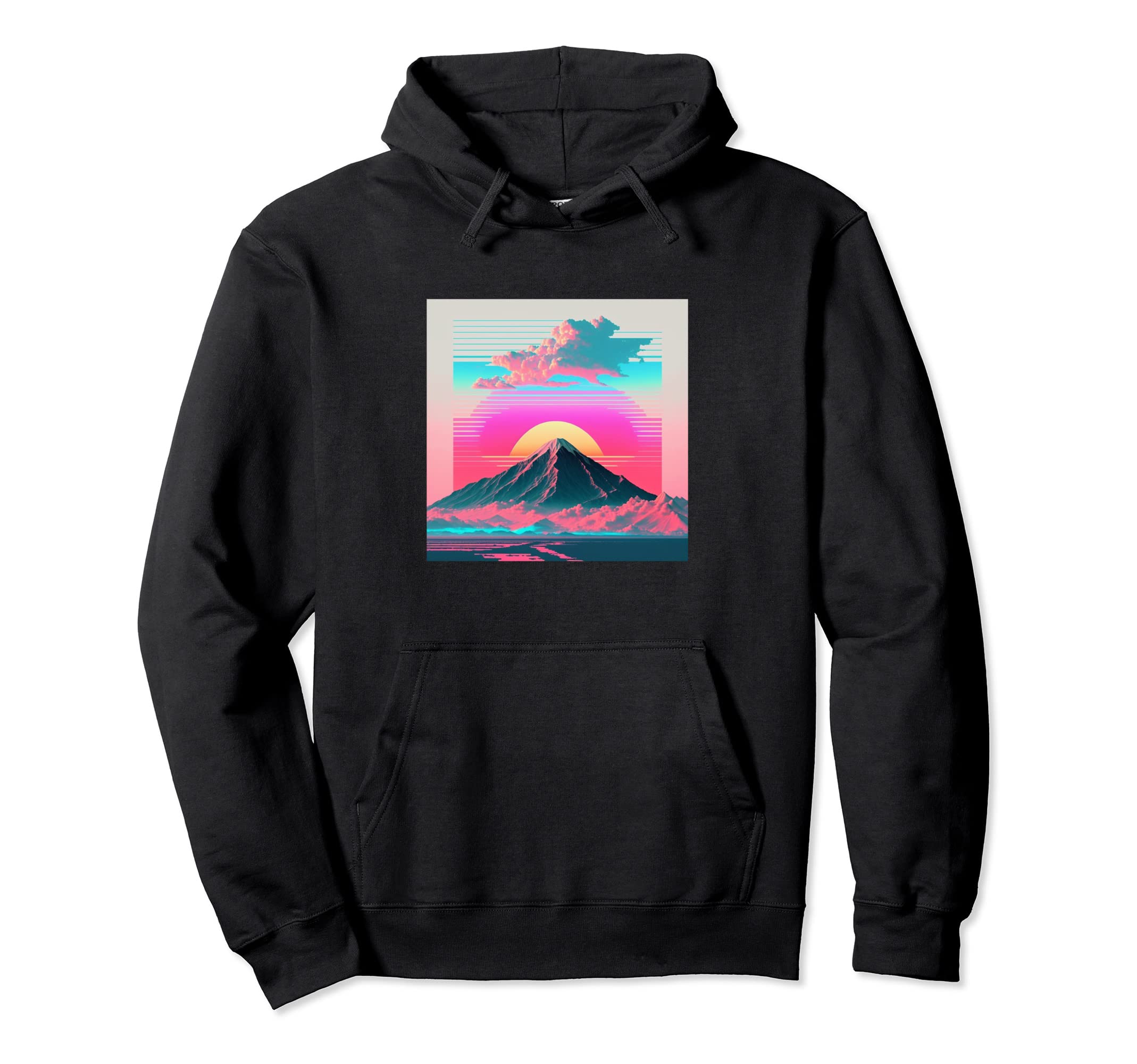 Vaperwave Aesthetic Glitch Hoodie - Fun Novelty Design for Adults - T-Shirt, Sweatshirt, Hoodie