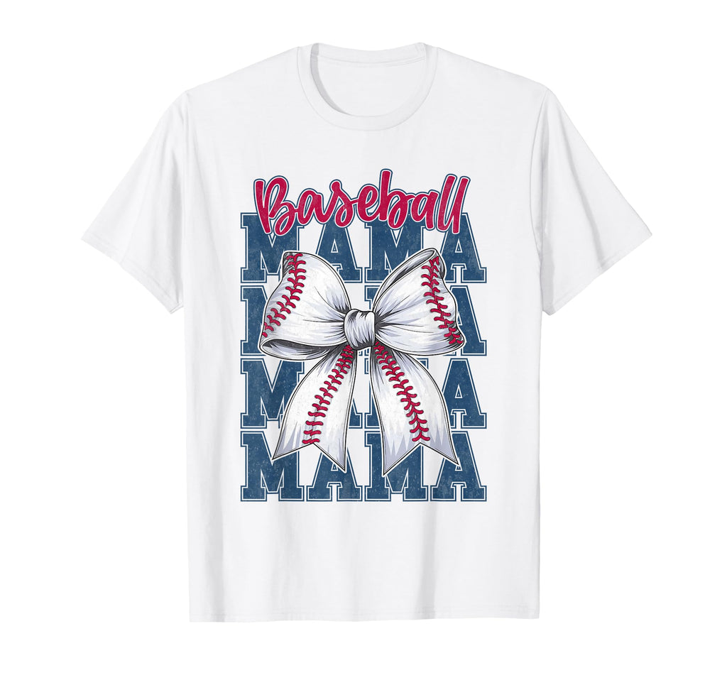 Baseball Mama Coquette Bow Game Day T-Shirt - Unique Graphic Unisex - T-Shirt, Sweatshirt, Hoodie