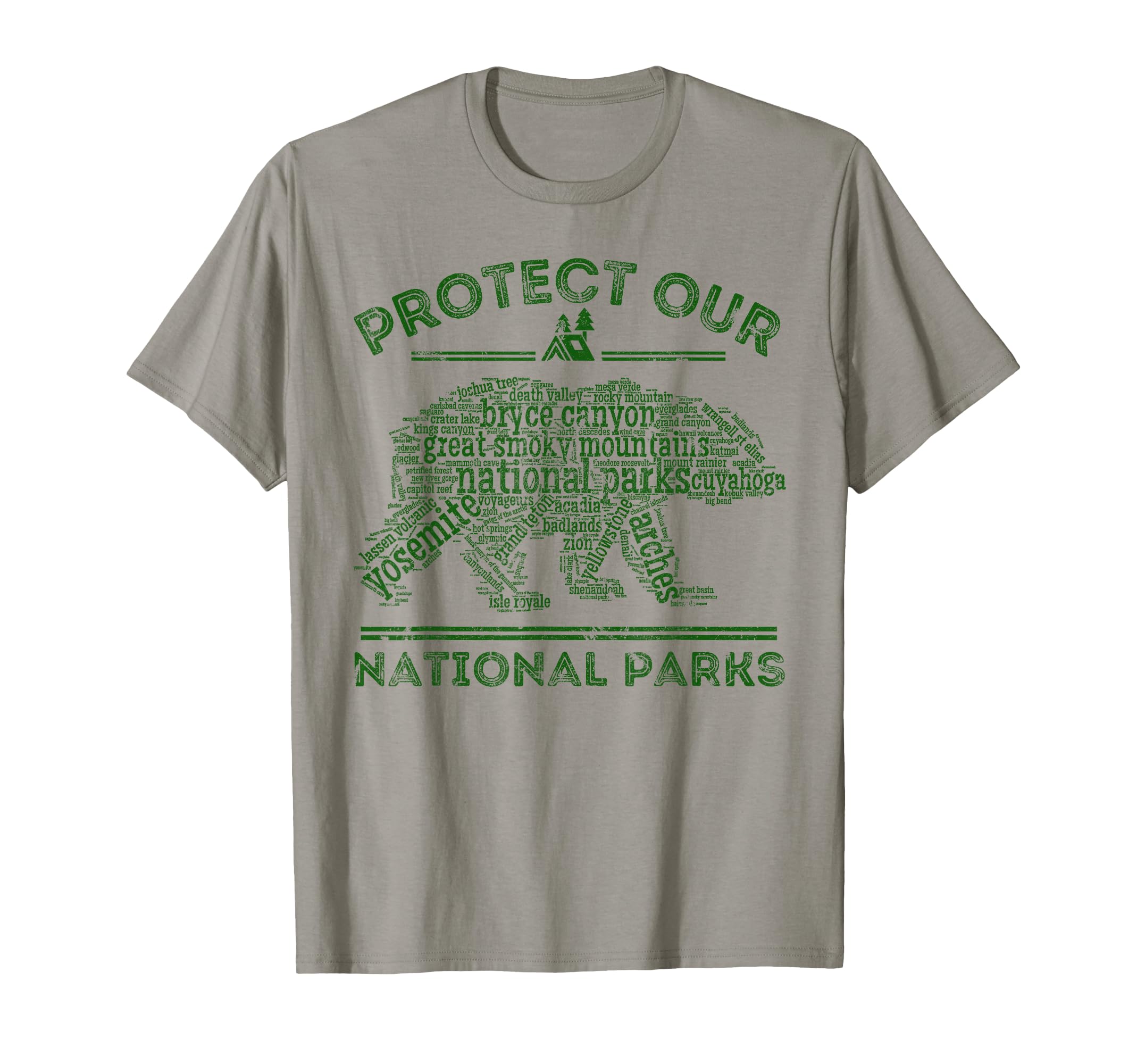 Protect Our Parks National Park Bear T-Shirt - Minimalist Print Men Women - T-Shirt, Sweatshirt, Hoodie