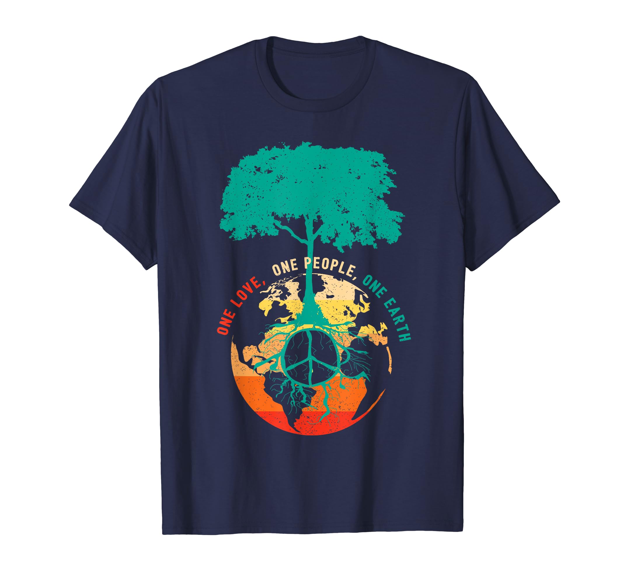 World Peace Tree Love People Earth T-Shirt - Fun Novelty Design for Adults - T-Shirt, Sweatshirt, Hoodie