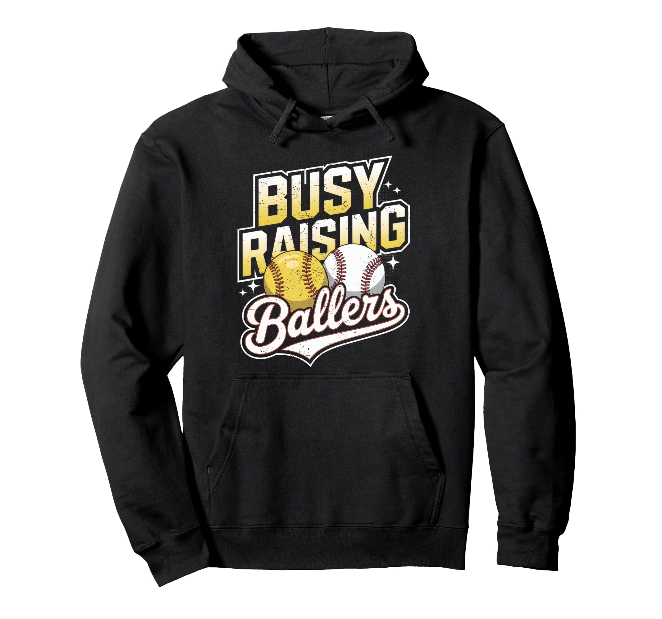 Busy Raising Ballers Softball And Hoodie - Custom Art Print Men Women - T-Shirt, Sweatshirt, Hoodie