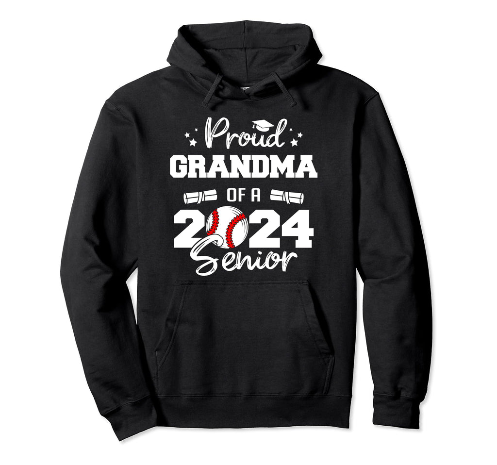 Proud Grandma 2024 Senior Funny Hoodie - Trendy Graphic for Adults - T-Shirt, Sweatshirt, Hoodie