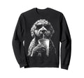 Labradoodle Drinking Iced Coffee Sweatshirt - Minimalist Print for Adults - T-Shirt, Sweatshirt, Hoodie