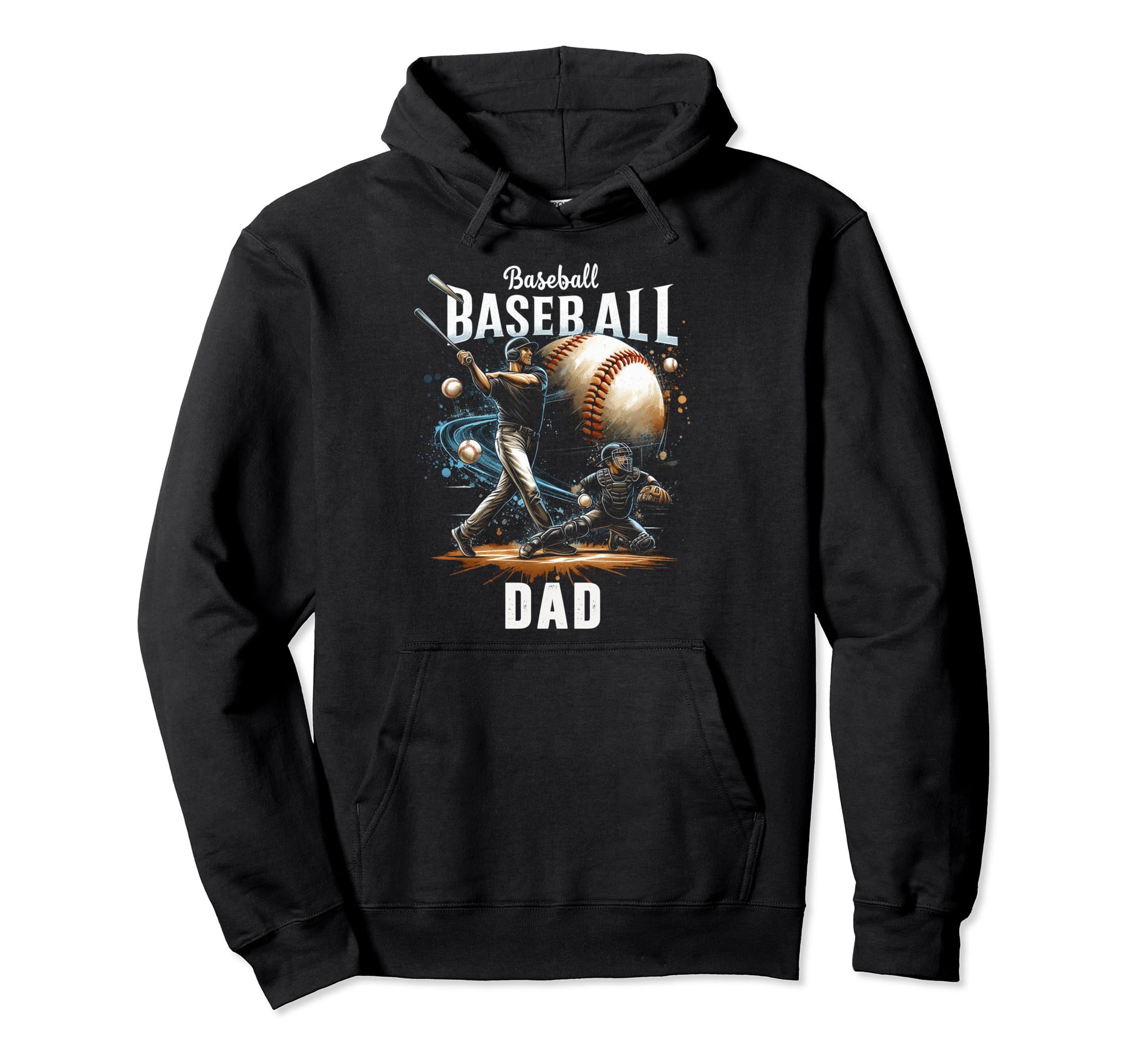 Baseball Dad Fathers Day Hoodie - Trendy Graphic Men Women - T-Shirt, Sweatshirt, Hoodie