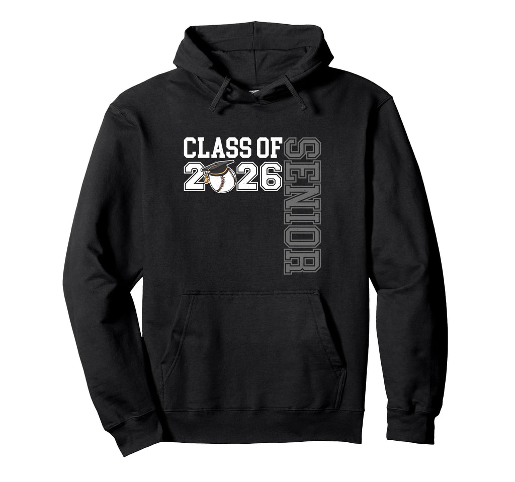 Class 2026 Senior Baseball Night Hoodie - Fun Novelty Design Men Women - T-Shirt, Sweatshirt, Hoodie