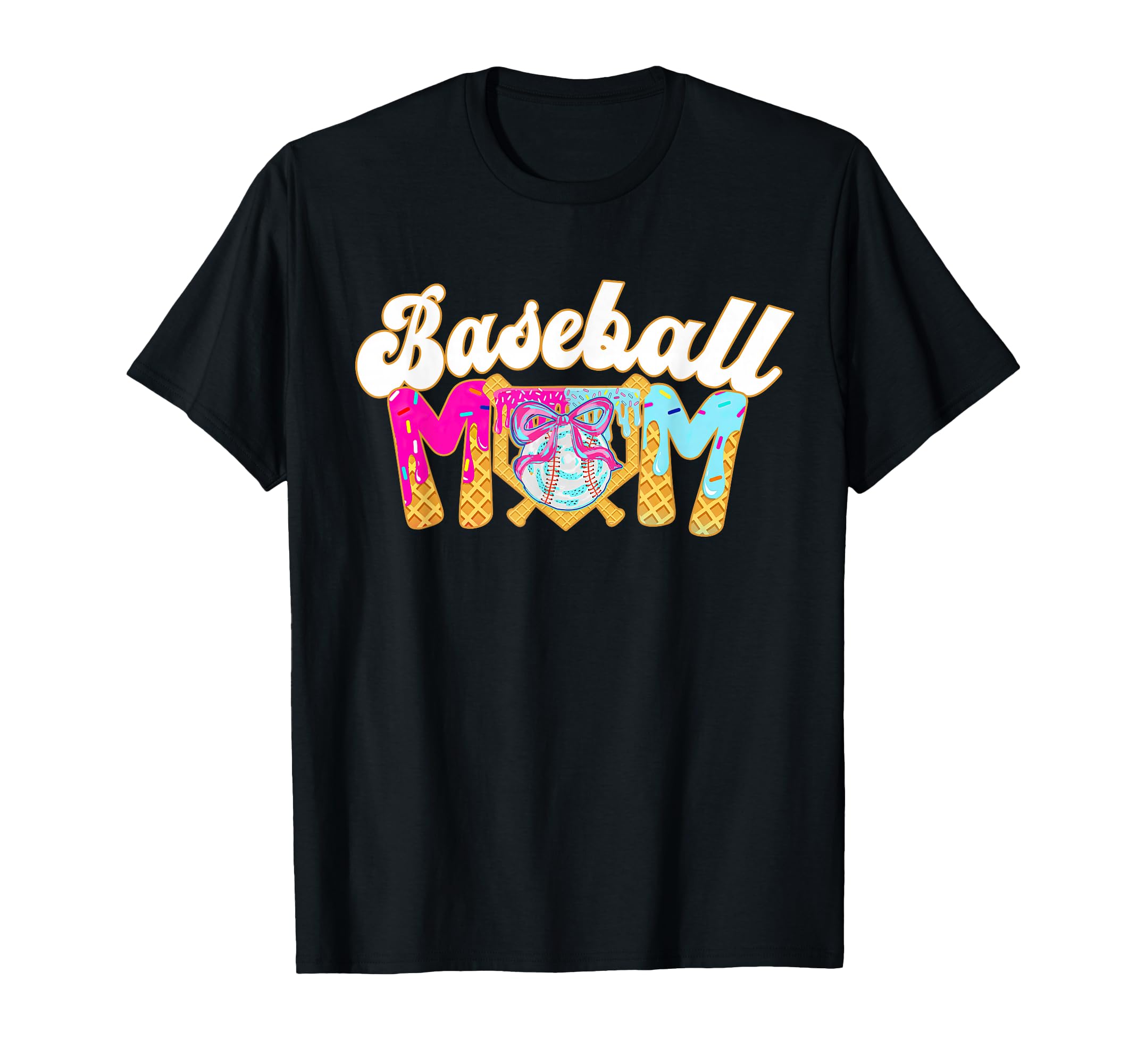 Baseball Mom Coquette Bow Mothers Day T-Shirt - Fun Novelty Design Unisex - T-Shirt, Sweatshirt, Hoodie