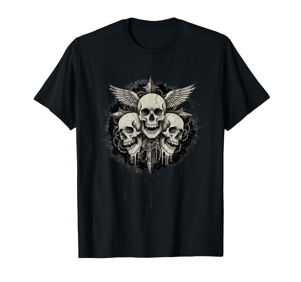 Y2K Grunge Goth Aesthetic Skull Gothic T-Shirt - Novelty Apparel for Adults - T-Shirt, Sweatshirt, Hoodie