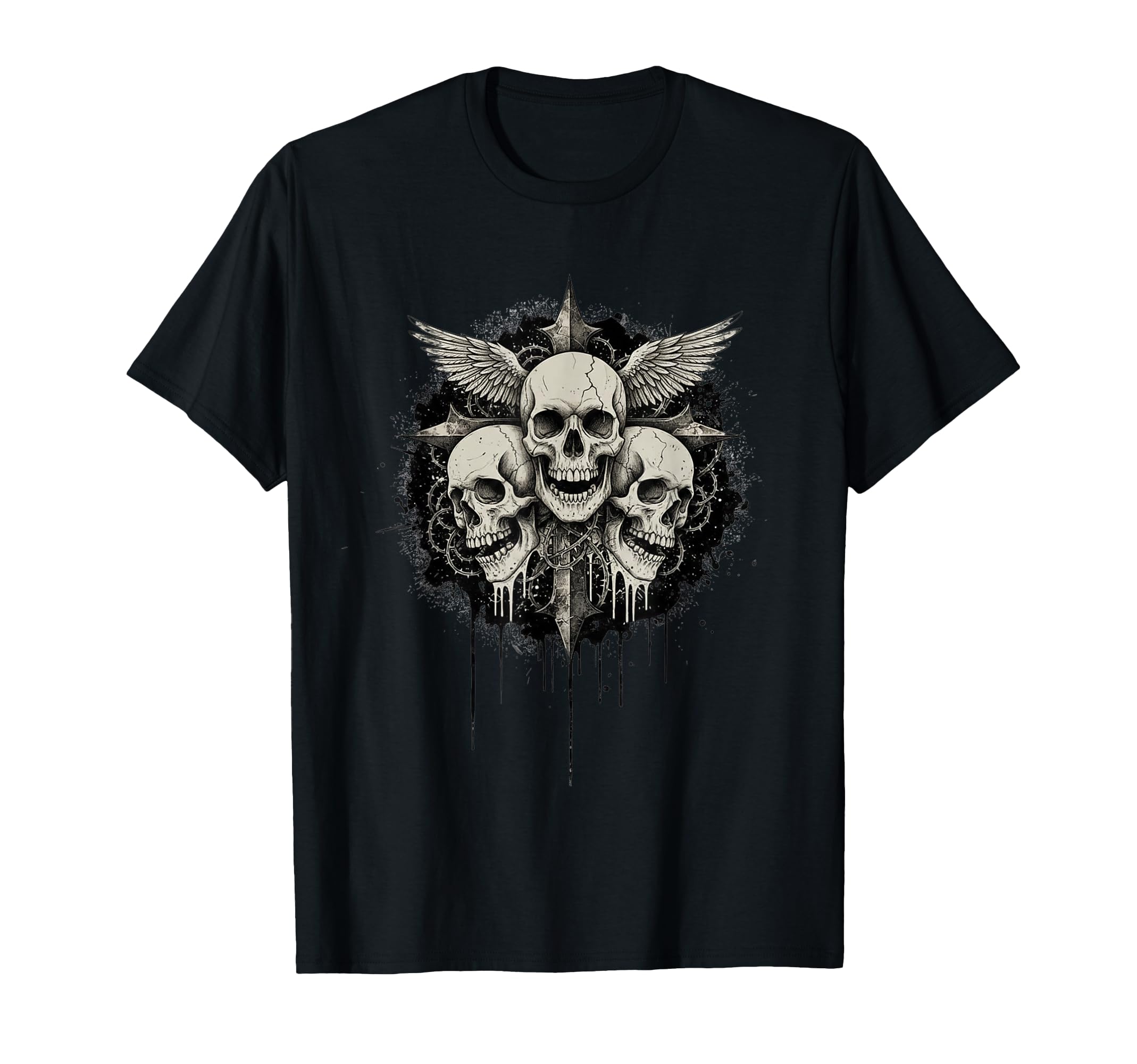 Y2K Grunge Goth Aesthetic Skull Gothic T-Shirt - Novelty Apparel for Adults - T-Shirt, Sweatshirt, Hoodie