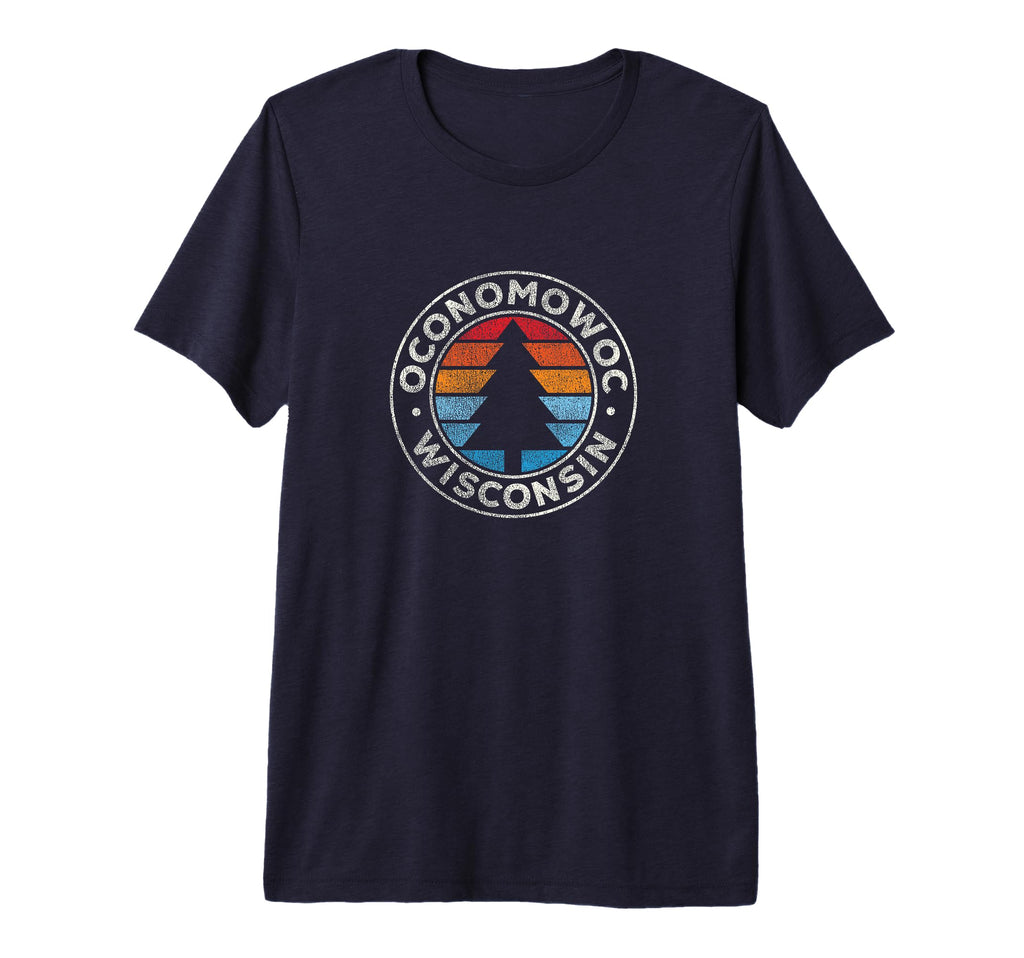 Oconomowoc Wisconsin Wi 70S Tri T-Shirt - Casual Everyday Wear for Adults - T-Shirt, Sweatshirt, Hoodie