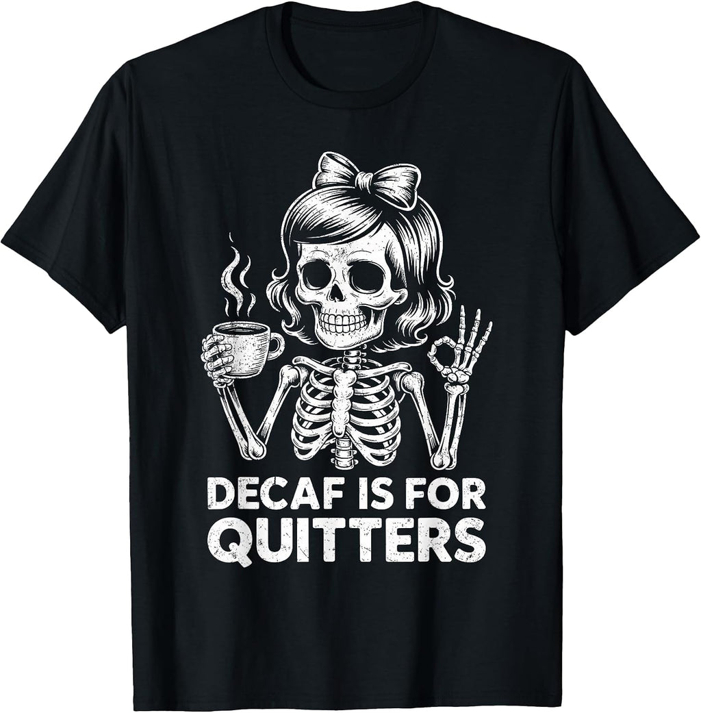 Funny Feminine Skeleton Caffeine Lover Merch. - Adult & Kids T-Shirts, Sweatshirts & Hoodies apparel design preview 1