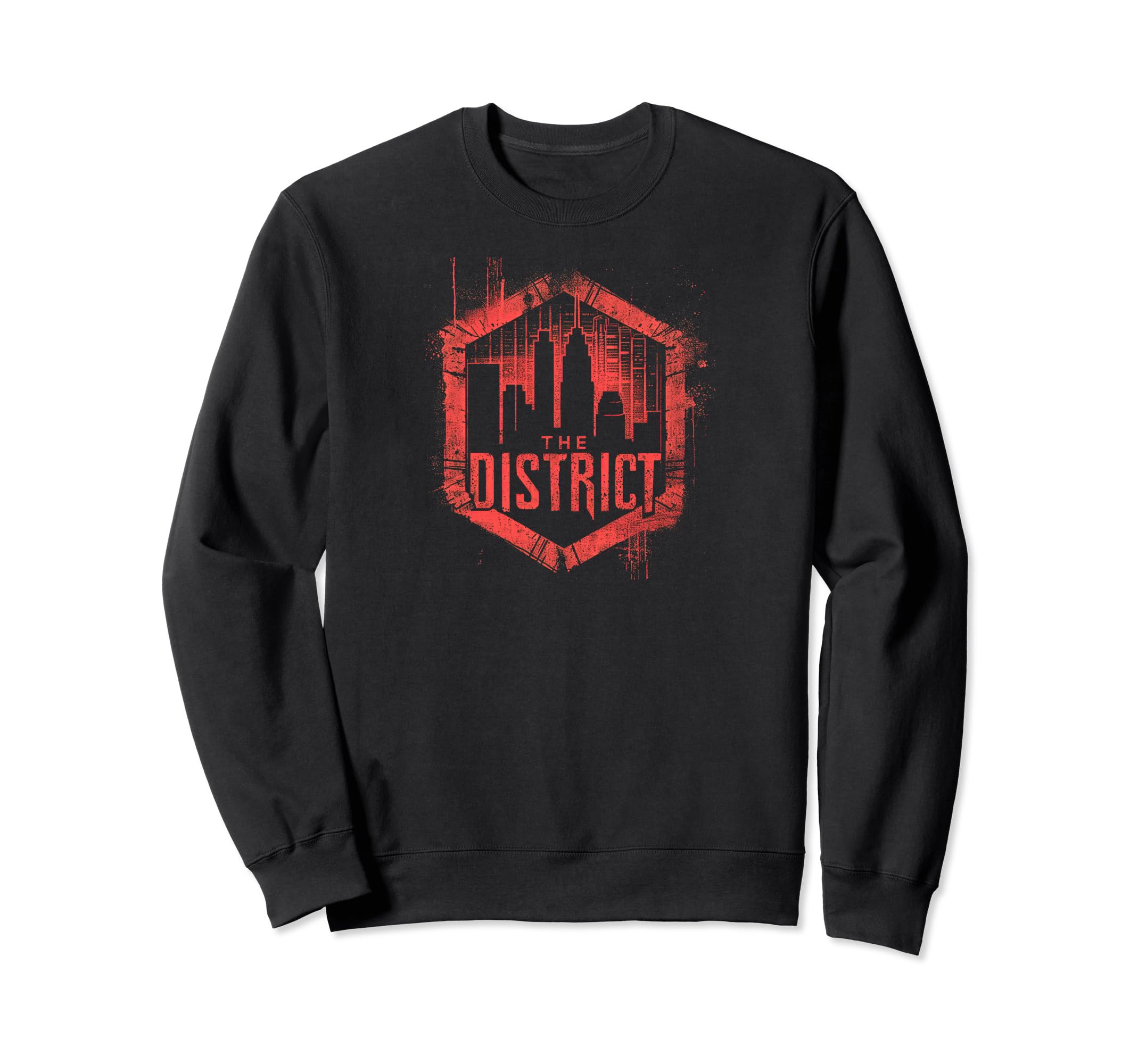 District Grit 90S Grunge Sweatshirt - Fun Novelty Design for Adults - T-Shirt, Sweatshirt, Hoodie
