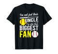 Their Biggest Fan Baseball Softball Uncle T-Shirt - Graphic Print Unisex - T-Shirt, Sweatshirt, Hoodie