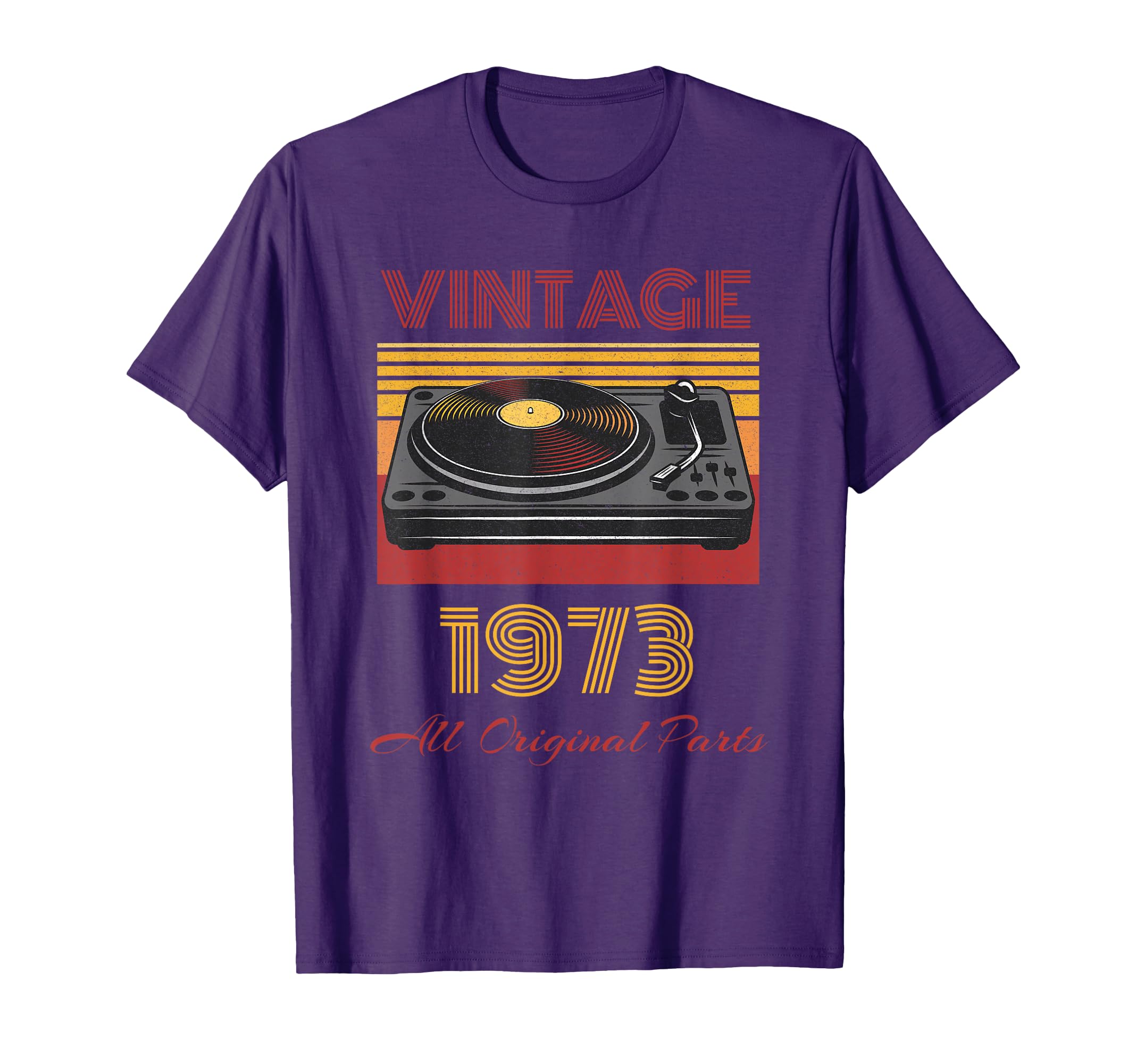 Vinyl Record Collector 1973 Old T-Shirt - Casual Everyday Wear Men Women - T-Shirt, Sweatshirt, Hoodie