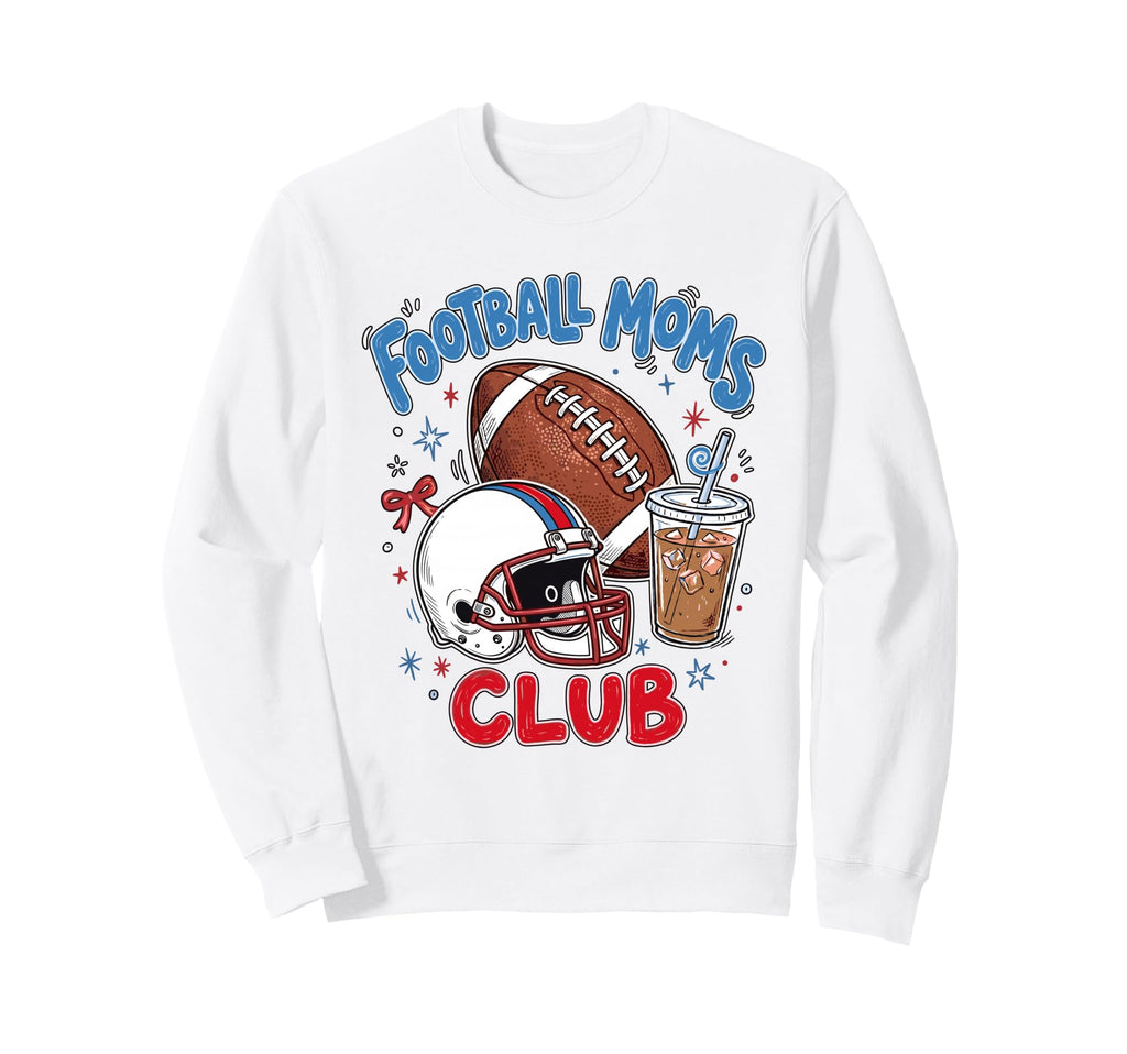 Football Moms Club Iced Coffee Sweatshirt - Aesthetic Graphic Unisex - T-Shirt, Sweatshirt, Hoodie