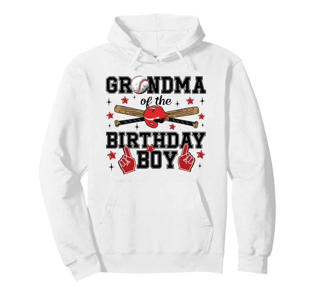 Grandma Birthday Baseball Sport Hoodie - Fun Novelty Design for Adults - T-Shirt, Sweatshirt, Hoodie