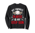 My Favorite Baseball Player Stepmom Sweatshirt - Custom Art Print Unisex - T-Shirt, Sweatshirt, Hoodie