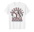 Checkered Baseball Mama Coquette Mom T-Shirt - Custom Art Print Men Women - T-Shirt, Sweatshirt, Hoodie
