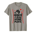 My Heart Is Behind Home Plate Mama T-Shirt - Streetwear Style Men Women - T-Shirt, Sweatshirt, Hoodie