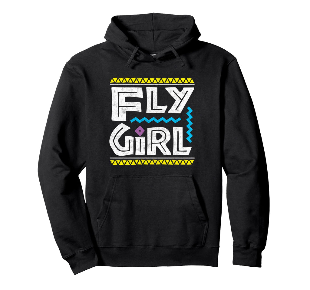 Fly 80S 90S Old School Distressed B Hoodie - Custom Art Print for Adults - T-Shirt, Sweatshirt, Hoodie