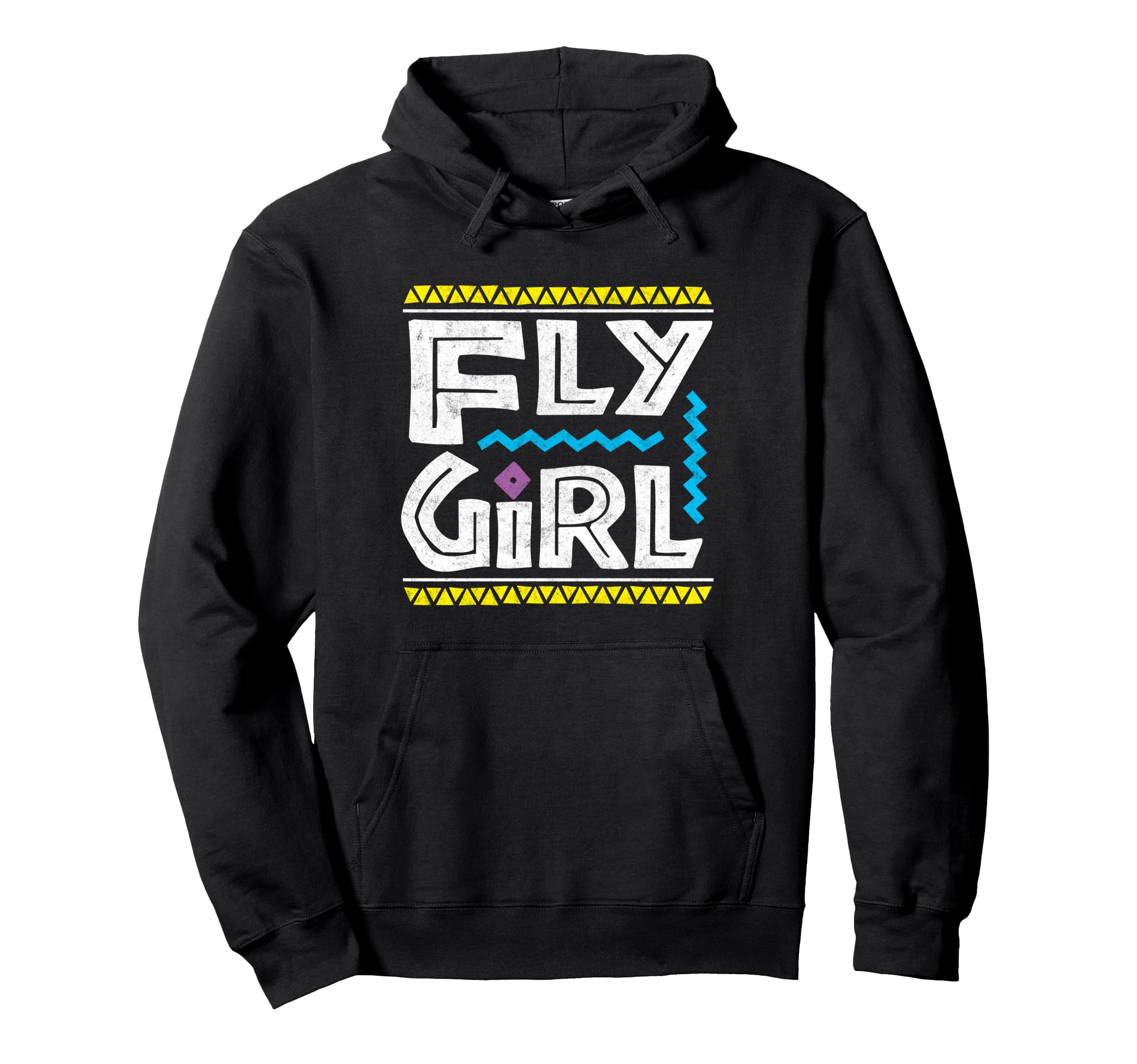 Fly 80S 90S Old School Distressed B Hoodie - Custom Art Print for Adults - T-Shirt, Sweatshirt, Hoodie