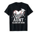 Senior Aunt Class 2026 Baseball Heart T-Shirt - Unique Graphic for Adults - T-Shirt, Sweatshirt, Hoodie