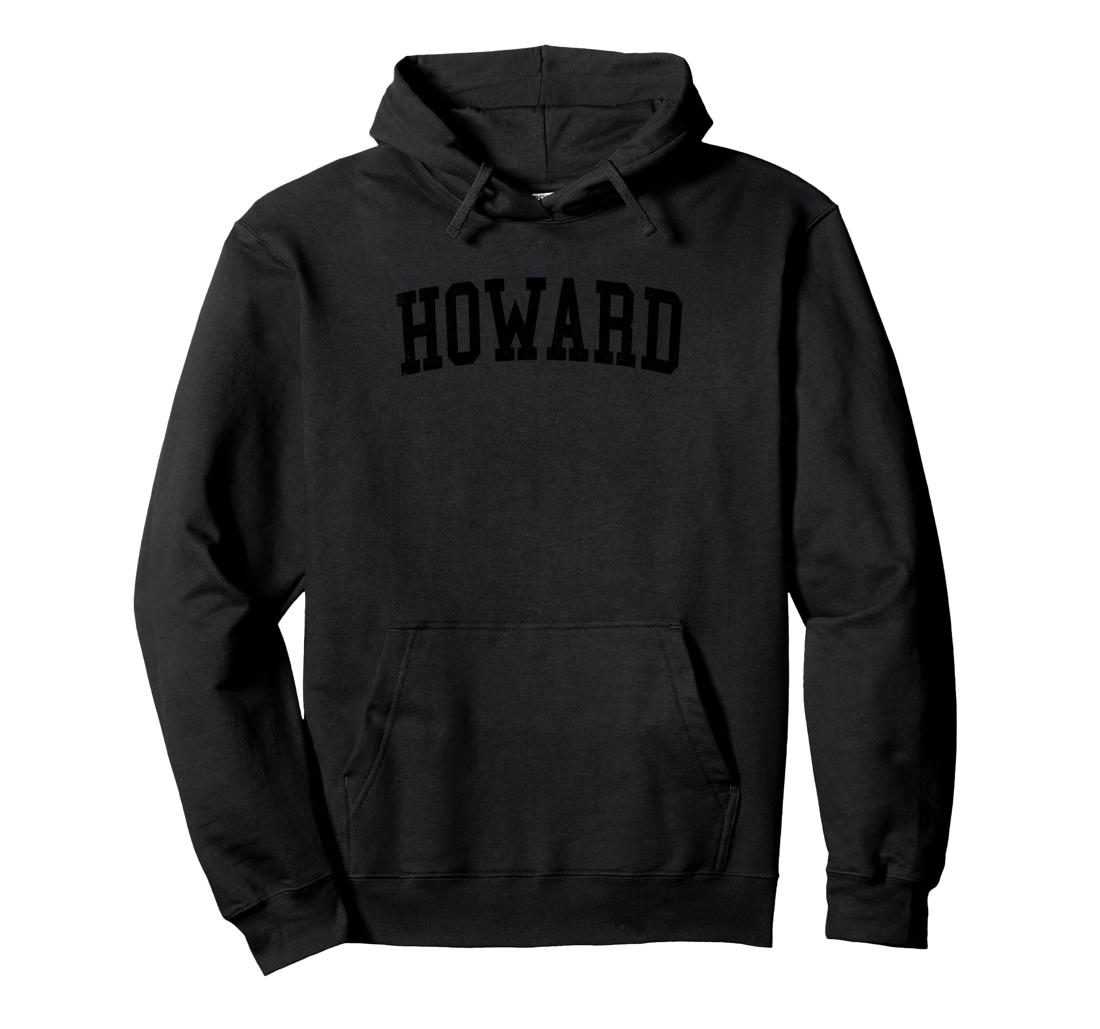 Howard Wi Distressed Black Varsity Hoodie - Graphic Print Unisex - T-Shirt, Sweatshirt, Hoodie