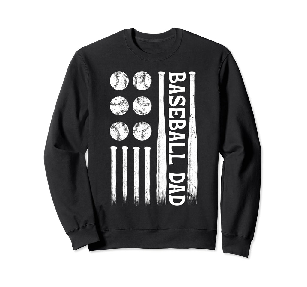 Patriotic Baseball Dad Sweatshirt - Unique Graphic for Adults - T-Shirt, Sweatshirt, Hoodie
