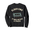 Elder Emo Cassette Tape Hearts Music Sweatshirt - Aesthetic Graphic Unisex - T-Shirt, Sweatshirt, Hoodie