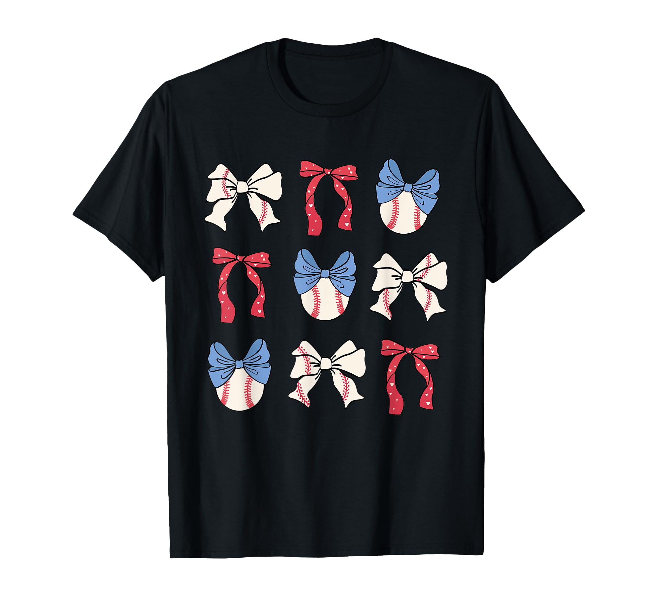 Baseball Bow Trendy Sports Aesthetic T-Shirt - Unique Graphic Men Women - T-Shirt, Sweatshirt, Hoodie