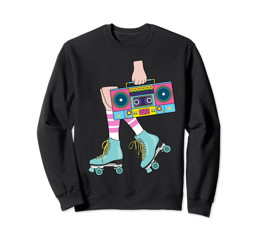 Roller Skating 80S Roller Funny Sweatshirt - Graphic Print Men Women - T-Shirt, Sweatshirt, Hoodie