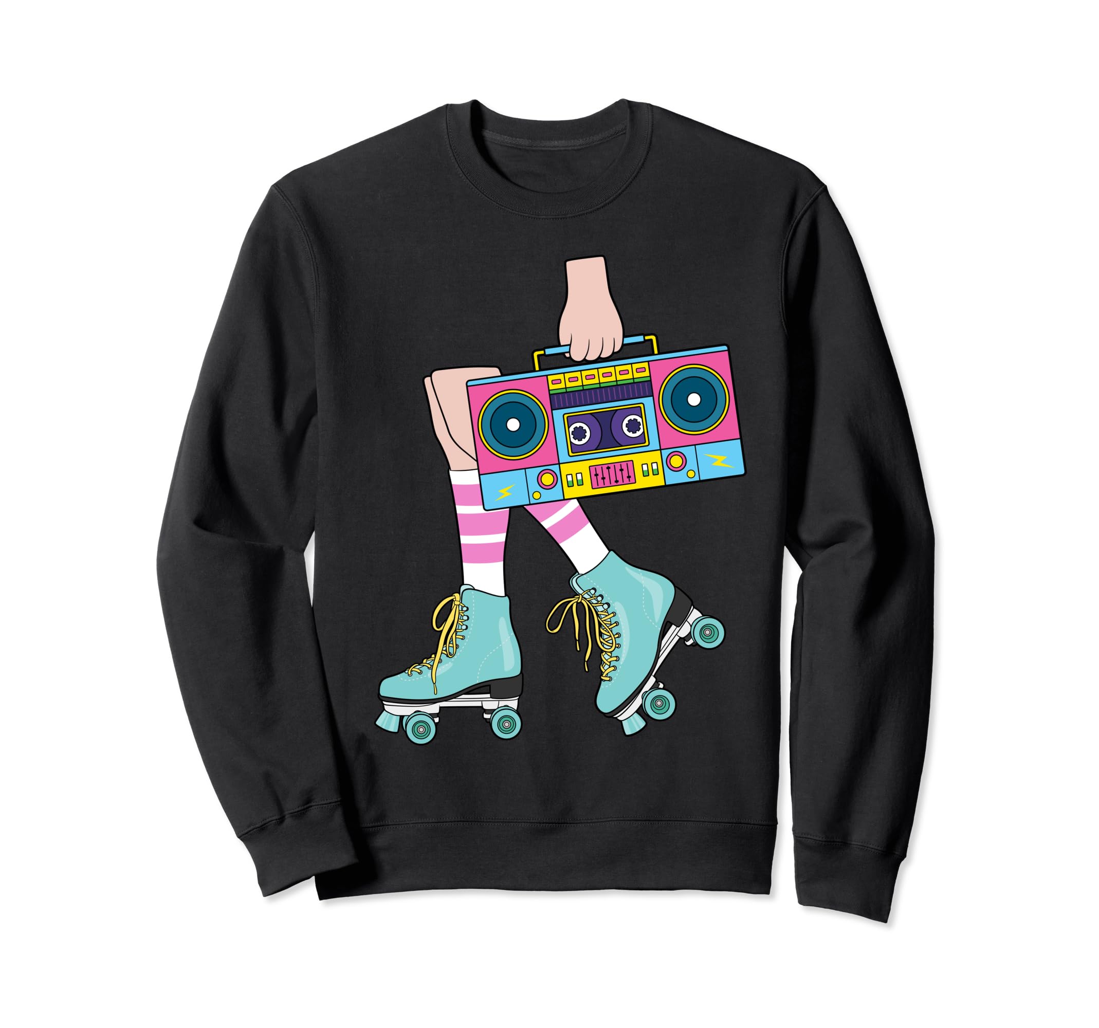 Roller Skating 80S Roller Funny Sweatshirt - Graphic Print Men Women - T-Shirt, Sweatshirt, Hoodie