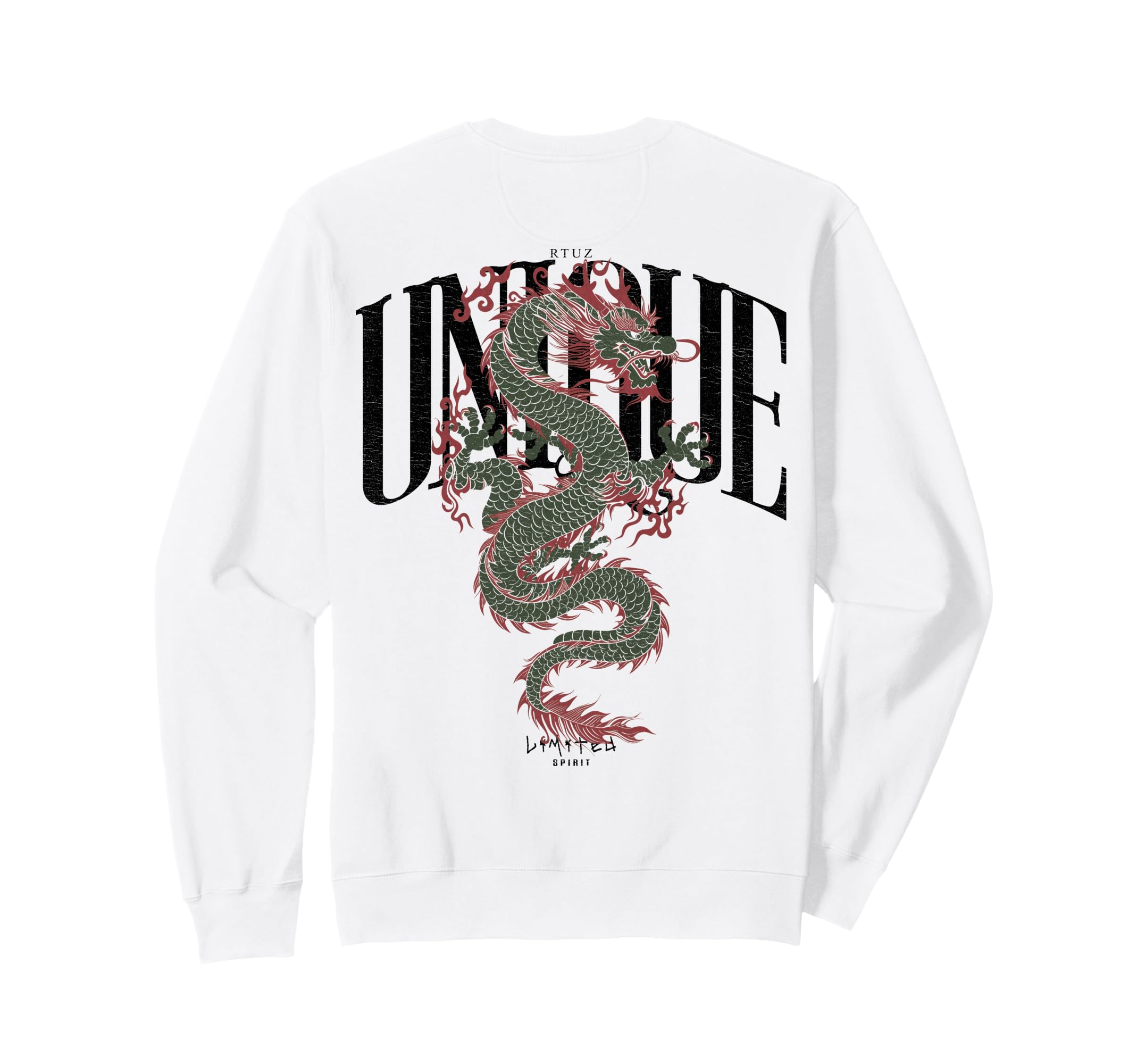 Aesthetic Back Dragon Y2K Streetwear Sweatshirt - Fun Novelty Design Unisex - T-Shirt, Sweatshirt, Hoodie