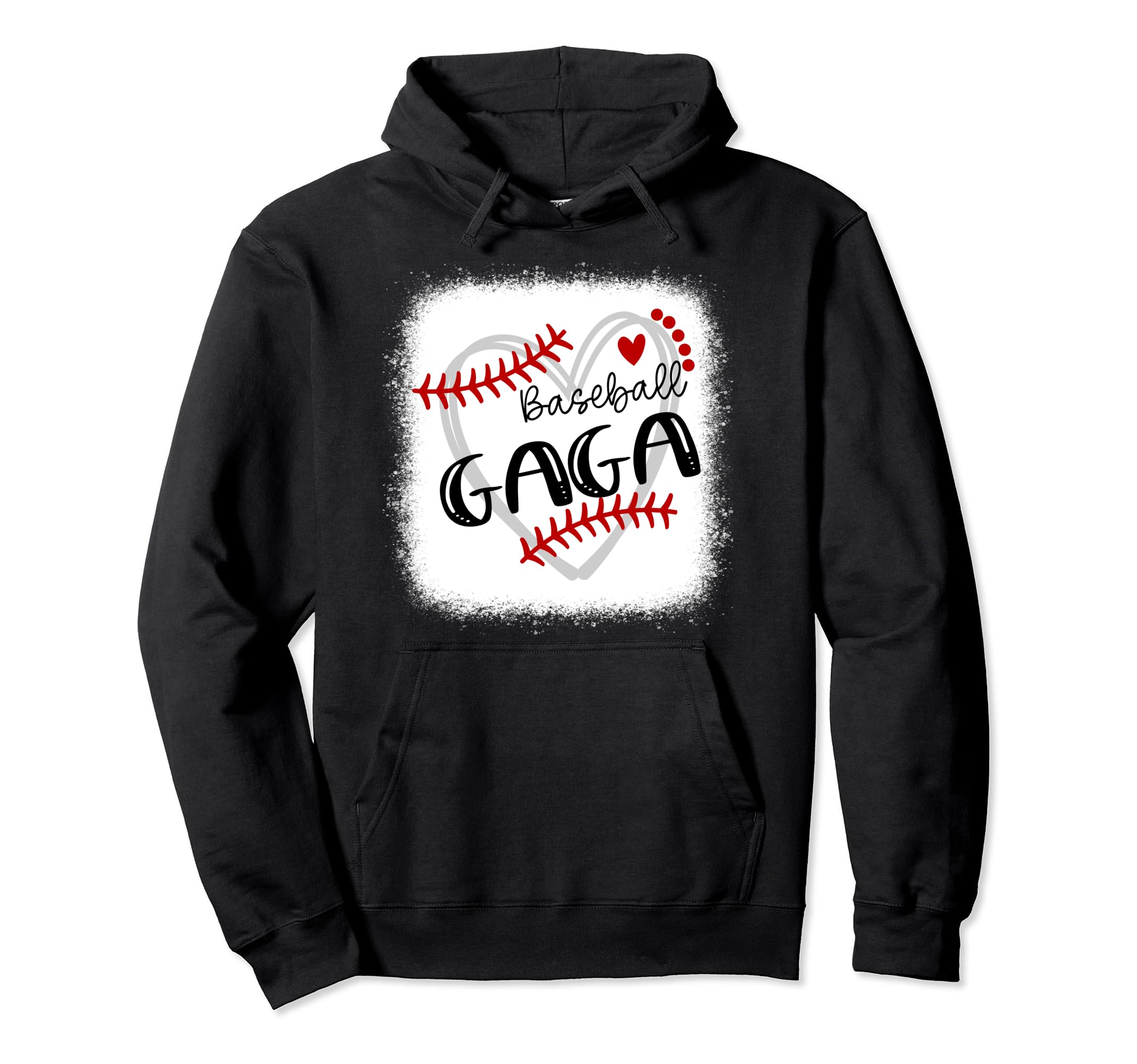 Personalized Baseball Heart Gaga Hoodie - Novelty Apparel for Adults - T-Shirt, Sweatshirt, Hoodie