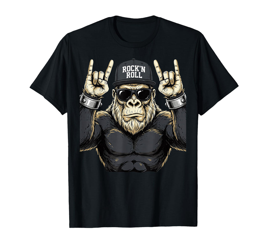 Bigfoot Rock Sasquatch Heavy Metal T-Shirt - Aesthetic Graphic Men Women - T-Shirt, Sweatshirt, Hoodie