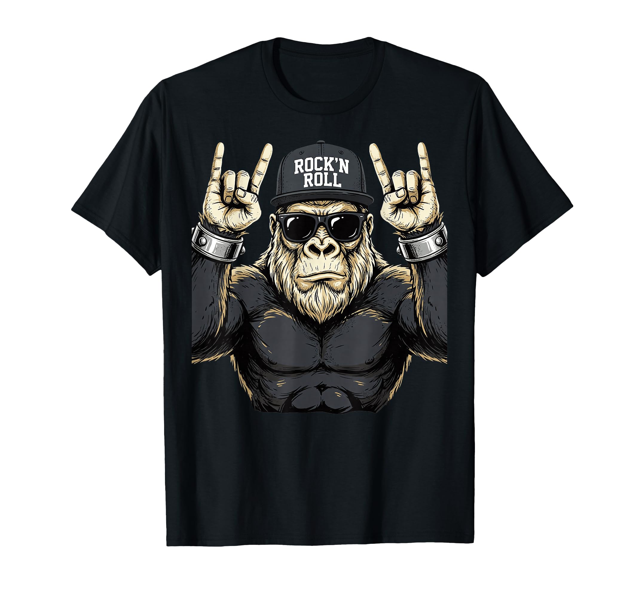Bigfoot Rock Sasquatch Heavy Metal T-Shirt - Aesthetic Graphic Men Women - T-Shirt, Sweatshirt, Hoodie