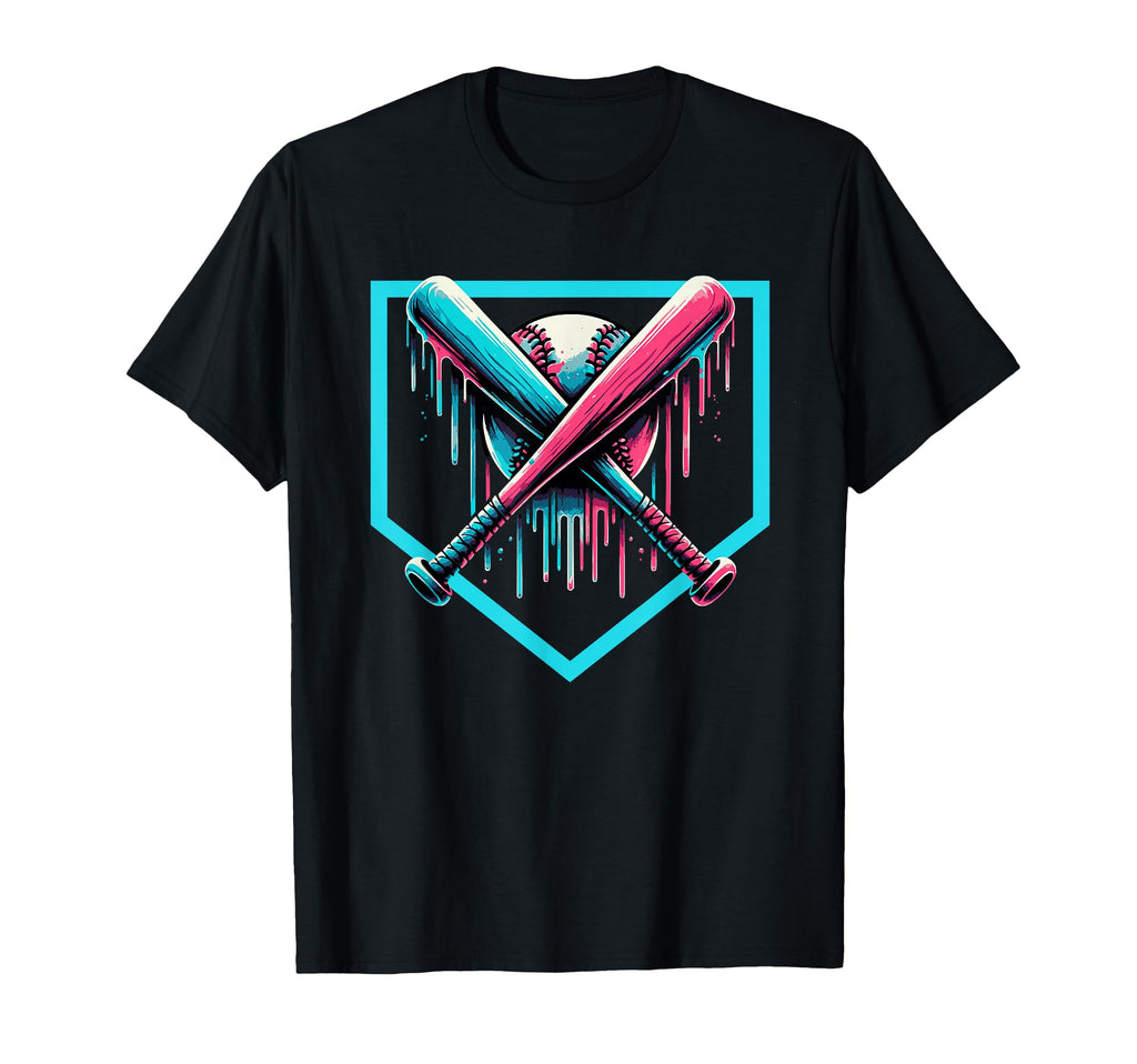 Drip Baseball Bat And T-Shirt - Trendy Graphic for Adults - T-Shirt, Sweatshirt, Hoodie