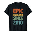Distressed Epic Husband Since 2010 16Th T-Shirt - Custom Art Print Unisex - T-Shirt, Sweatshirt, Hoodie