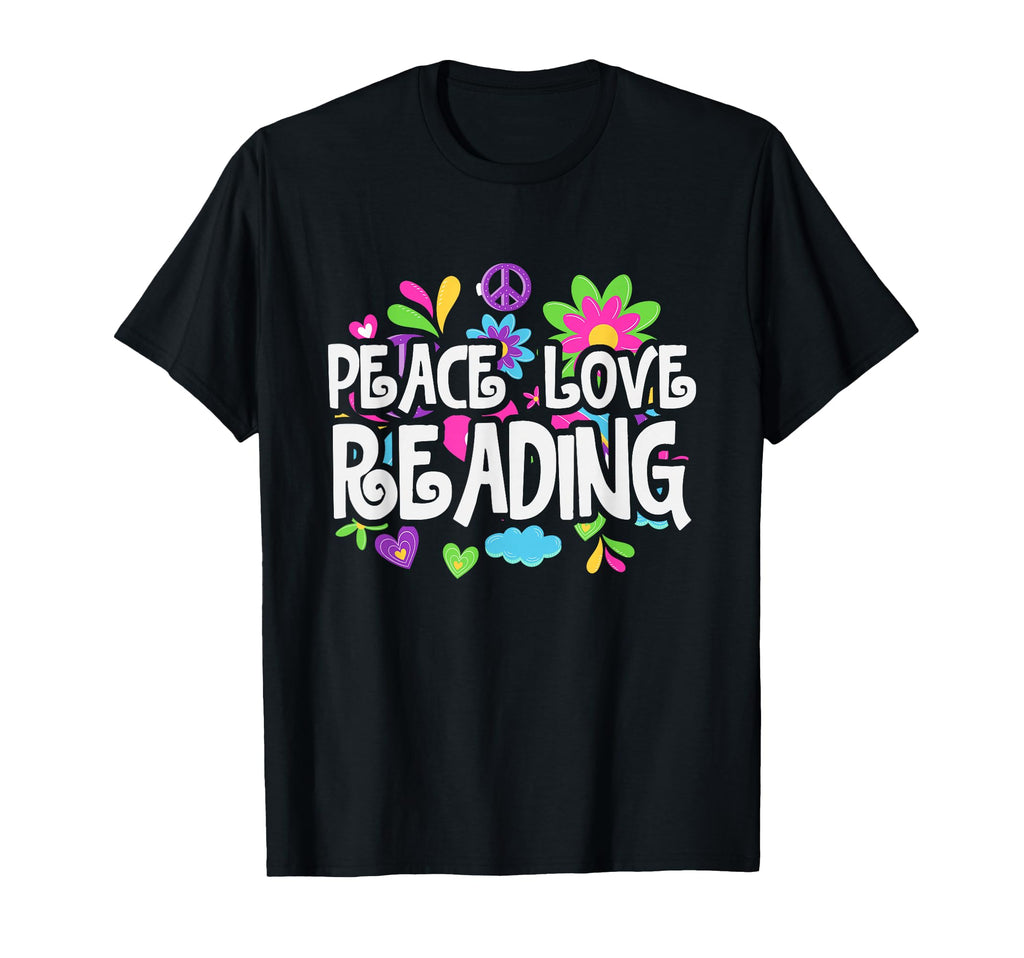Peace Love Reading T-Shirt - Minimalist Print Unisex - T-Shirt, Sweatshirt, Hoodie
