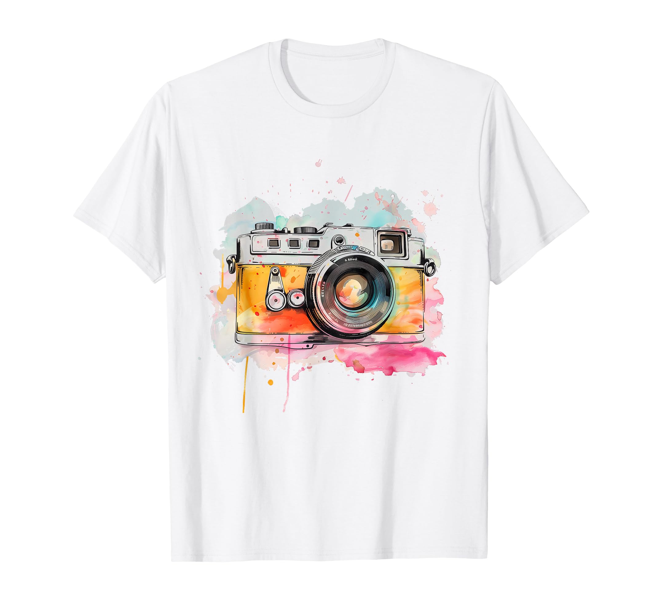 Photographer Camera Watercolor T-Shirt - Casual Everyday Wear Unisex - T-Shirt, Sweatshirt, Hoodie