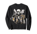 Grunge Rock Skeleton Graffiti Artist Sweatshirt - Unique Graphic Men Women - T-Shirt, Sweatshirt, Hoodie