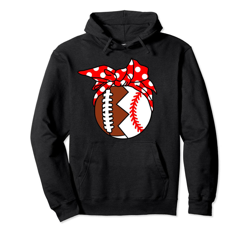 Football Baseball Player Mom Funny Ball Mom Hoodie - Unique Graphic Unisex - T-Shirt, Sweatshirt, Hoodie
